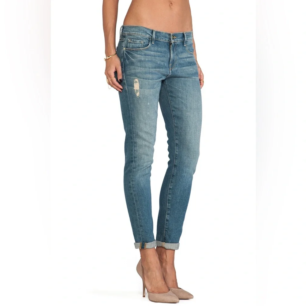 🌹Frame Denim Le Garcon Mid Rise Distressed Slim Boyfriend Jeans Womens NWT - Picture 6 of 15